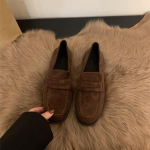 Mood 2025 uued naiste mokassiinid Retro kevad-s&uuml;gisesed naiste kingad Suur suurus paks konts mugavad slip-on kingad naistele 43 pruun