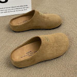 Moodsad CRLAYDK Naiste Tald Mugavad Slip-On Mulled Kodusussid Daamide Suede Nahast Tagantlahtised Vabaaja V&auml;litingimustes K&otilde;ndimiseks Kingad 35