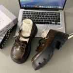 Pruun prantsuse retro vibu platvorm v&auml;ikesed nahkkingad naiste 2025 uus suvine mitmek&uuml;lgne seelik Mary Jane kingad 39 pruun