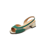 Moodsad Uued Suvised Naiste Sandaalid Lambanahast Suede Kingad Naistele Must Slingback Kingad Avatud Varbad Paks Konts L&uuml;hikesed Disainer Sandaalid 34