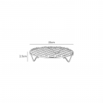 &Uuml;mmargune &otilde;hufrit&uuml;&uuml;ri rest jalgadega, virnastatav v&otilde;rk, grillrest, roostevaba teras, korrosioonivastane, kodu k&ouml;&ouml;gi, ahju, auruti, pliidi jaoks 13cm