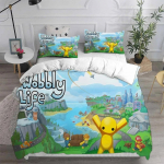 Peen 3D Vinguv Elu Taustapilt M&auml;ng Anime Tr&uuml;kk Voodipesukomplekt Tekikott Tekk Voodi Noorte T&uuml;drukute Poiste Kingitus 135x200cm