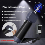 K&auml;eshoitav elektriline karvaeemaldaja V&auml;ike kaasaskantav kodulindude kiire karvaeemaldusmasin Kodune kana pardi sulgede eemaldamise t&ouml;&ouml;riist Plug in - Standard style