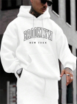 Brooklyn New York Tr&uuml;kitud Meeste Kapuutsikas O-kaelusega K&otilde;iksobib Lahtine Mugav Dressipluus Mood Fliis P&otilde;hiv&auml;rvi Kapuutsikas S&uuml;gisesed R&otilde;ivad S