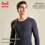 Miiow Men's 10A Antibacterial Cashmere Silk Thermal Underwear Set 3XL (170-200 lbs)