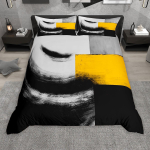 Homewish Moodne Abstraktne Kunst Tekikoti Komplekt, Kaasaegne Geomeetriline Tekikoti Komplekt, Must Punane Hall Voodipesu Komplekt UK C 120x150cm 2pcs&set