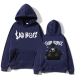 Junior H Sad Boys Tour Prindiga Hupparid Vintage Harajuku Hip Hop Mood Sviiter Vabaaja L&otilde;tv Fliis Pikkade Varrukatega Streetwear Mees 3XL