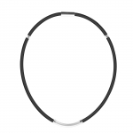 AIMEIS Antistaatiline kaelakee, Titaan, Magnetiline, Germaanium, Unisex, Silikoon, 2 suurust [Sobib k&otilde;ikideks aastaaegadeks] (50 cm, must)