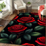 3D ilus lilleline teema Rooside Pojengi Vaip Elutuba Magamistuba Diivan Suure pindalaga Dekoratiivne Matt Laste M&auml;ngimiseks Pehme Libisemisvastane Vaip Kingitus 50x80cm (20x31in)