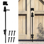 12/18 tolli aiap&otilde;randalukk mitmeotstarbeline raskeveokite rauast v&auml;rava p&otilde;randalukk v&auml;rava lukustusvarraste komplekt puidust PVC v&auml;ravate, aiapostide, uste jaoks 12 inch must