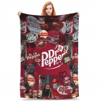 Dr Pepper Tekid Flanell Vinge Pehme Visketekk Voodipesuks Lounge'i Kaunistuseks 30x40in
