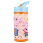 Joogipudel - Peppa Pig - Mitmev&auml;rviline - 410 ml - BPA-vaba - Integreeritud k&auml;epide puhas