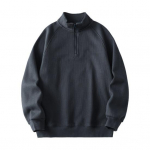 Meeste s&uuml;gistalvine kampsun poolt&otilde;mblukuga krae lahtine &uuml;hev&auml;rviline lahtised pikad varrukad Retro Raglan &otilde;lgadega vabaaja igap&auml;evane riietus L tumehall v&auml;rv