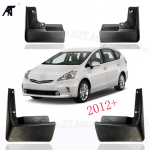 4pcs/lot Black Front &Rear Mud Fender Flaps Splash Guard Mudflaps Mudguard Cover Trim For Toyota PRIUS 2012 -  Mud