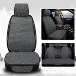 Uus linane autoistme katte kaitse linane eesmine tagumine padi kaitse padjamatt seljatugi auto sisemuse veoauto maasturile 1pad black