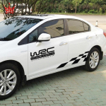 Auto kere WRC Rally Rcing kleebis Vin&uuml;&uuml;lkleebis Auto-styling Dekoratsioon Ford Focus VW Golf Seat Ibiza Mazda Skoda BMW Autotarvikutele must