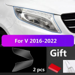 2Pcs Car Headlight Protective Film For Mercedes Benz W447 V 250 d TPU Black Sticker Transparent Decoration Accessories puhas