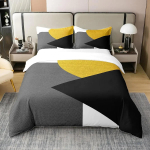 Geomeetriline tekikottide komplekt 3 tk Magamistoa sisustus lastele Kaksiksuuruses tekikoti komplekt Triibulised voodipesukomplekt 2 padjap&uuml;&uuml;riga Duvet Cover Set&EU Single(135x200cm)