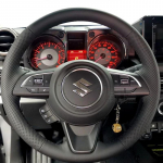 for Suzuki Sierra Swift Sport Teszt Baleno 2018-2024 Hand-stitched Non-slip black Carbon suede Car Steering Wheel Cover red line style