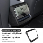 for Tesla Model Y Juniper Launch 2025-Up Model 3 Highland 2024 Leather Rear Screen Frame Protective ABS Cover Car Accessories For M3 Highland must