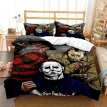 Halloweeni &Otilde;udusfilmi Voodipesu Komplekt Poistele T&uuml;drukutele Twin Queen Suurus Tekikott Padjap&uuml;&uuml;r Voodi Lastele T&auml;iskasvanutele Moodne Kodu Tekstiil EU Single(135*200cm)3pcs