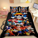 &Uuml;heosaline Luffy anime tekikate Voodipesukomplekt Tekikate Tekikate Kuninga/Kuninganna suurusega Poistele T&auml;iskasvanutele Kingitus AU Single(140*210cm)3pcs brown