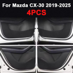 For Mazda CX-30 -2025 Car Door Anti-Kick Pad Anti Dirt Mat Anti-scratch film Protection Sticker Interior Car Accessories 4PCS black
