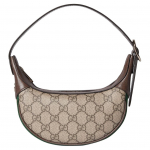 Gucci Ophidia Kerge Kuldne Web Triip Ja Topelt G Logo Kaetud Kangast &Otilde;lakott V&auml;ike Naiste &otilde;lakott Beež Tume-Pruun 838479-FAE0S-9746 Basic Set (Bag+Dust Bag)