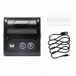 Kaasaskantav Mini Termiline T&scaron;ekiprinter USB BT &Uuml;hendusega 2 tolli 57mm Traadita Printer Kiire Kiirusega 1 Rull Paberiga Sees must