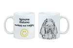 Italian Spinone, Spinone Italiano, Bracco Spinoso - cup with a dog, cheerful cup for a dog lover, personalized gift from the Art-Dog brand valge