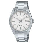 CASIO G SHOCK 50m Veekindel Kvartsmehhanism Roostevabast terasest rihmaga K&auml;ekell Unisex Valge sihverplaat MTP-1302DA-7AV White Dial white