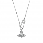 Vivienne Westwood Lucrece Kristallidega Kaunistatud S&otilde;lg Kirjaklamber Kaelakee Naiste kaelakee H&otilde;be Messing 6302029102P102P102 Box