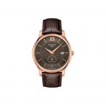 Tissot Elegance Series Automaatne Mehaaniline Liikumine V&auml;ike Sekund Meeste K&auml;ekell 40mm Kohviv&auml;rvi sihver Roostevabast terasest korpus Nahkrihm T063.428.36.068.00 Dark Coffee Strap