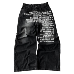 ZYLLO Y2K teksap&uuml;ksid Vintage Ameerika Muster Kirjaga Teksap&uuml;ksid Streetwear Gooti Harajuku Hip Hop Meestele Naistele Mood Vabaaja Laiu P&uuml;kse L must