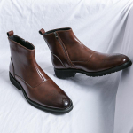 Meeste br&auml;ndi k&otilde;rged terava ninaga meeste saapad Chelsea saapad Meeste Klassikaline Pruun/Must Mood Business Casual Meeste l&uuml;hikesed saapad pahkluuni 38 pruun