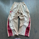 LUXEON Y2k Moodsad Triibulised P&uuml;ksid Uued Ameerika Retro Hip Hop Meeste Naiste Jooksup&uuml;ksid Pingutusn&ouml;&ouml;riga Treeningp&uuml;ksid &Uuml;lem&otilde;&otilde;dulised Cargo P&uuml;ksid Streetwear S