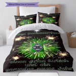 Borussia Mustriga Voodipesu Tekikott Komplekt Tekikott Padjap&uuml;&uuml;r Kodu Kaunistus S&uuml;nnip&auml;evakingitus (1 * tekikott + 2 * padjap&uuml;&uuml;ri, ilma s&uuml;damikuta) 140x200cm