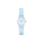 Swatch Original Seeria Kvartsmehhanism Minimalistlik V&auml;ike Naiste K&auml;ekell 25 mm Valge sihverplaat Plastikkorpus Silikoonrihm Naiste k&auml;ekellad LL119 Blue Watch Case white