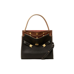 Tory Burch Lee Radziwill Double Matte High-End Exquisite Nahast &Otilde;la Crossbody K&auml;ekott V&auml;ike Naiste k&auml;ekott Must 61302-001 Basic Set (Bag+Dust Bag)
