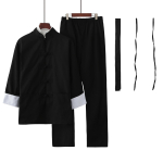 Meeste Hiina stiilis Tangi &uuml;likond Bruce Lee V&otilde;itluskunstid Kung Fu S&auml;rk, Puuvilla-linase Wing Chun Magua, S&uuml;gis/Talv R&otilde;ivad 5'5"
