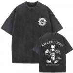 Pestud Vintage Anime JoJo seiklus Polnareff Graafiline T-s&auml;rk Mehed Naised Manga Vabaaja Puuvillased T-s&auml;rgid Streetwear Unisex S