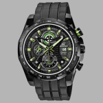 CASIO EDIFICE must osakestega kaetud rihm kuup&auml;evan&auml;idik Kvarts kummist rihm meeste k&auml;ekell must sihverplaat EFR-523PB-1A must