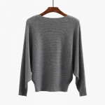 S&uuml;gisene Batwing pikkade varrukatega silmkoeline kampsun vabaaja kaldkaelusega soliidne soe pullover mood 18 v&auml;rvi lahtised džemprid Topid 29626 One Size hall v&auml;rv
