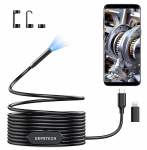Megapiksel 2K Viimane DEPSTECH 2560P 7mm Veekindel Endoskoop USB-st Lightningi Eripetsiifiline Rakendus Kodumasin 5M NTC55 3.6 & Mudel Kiudoptiline Kaamera, &Uuml;li&otilde;huke must
