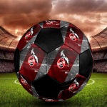 1 tk FC K&ouml;ln suurus 5 jalgpall Praha Sisejalgpall V&auml;rviline K&otilde;ikidele vanustele Masin&otilde;mmeldud PVC V&otilde;istlusvalmis Vastupidav K&otilde;rge p&otilde;rkega brown