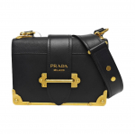 [Kasutatud] Cahier Must Nahast Crossbody Kott Kuldse Riistvaraga - Hea #15YVIX4 ONE SIZE