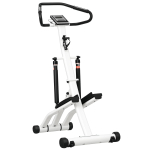 STEPPER 12 takistustaseme, LCD-ekraani, 2 rattaga, 80 cm x 61 cm x 134 cm, Valge + Must 80 x 61 x 134 cm