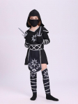 T&uuml;druk Ninja Kost&uuml;&uuml;m Maskeeritud S&otilde;dalase R&otilde;ivastus Multikakangelane Halloweeni Peo Etendus Kost&uuml;&uuml;m Sisaldab Ninja M&auml;ngunuga S&uuml;nnip&auml;evakingitus S(105-115cm)