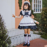 Sinine Alice T&uuml;drukute Teenijat&uuml;druku R&otilde;ivad T&uuml;drukute Armas Lolita Kleit Laste Printsessi Kleit Lolita 110cm beige