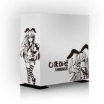 Shimakaze Anime Kleebised PC-korpusele, Armsad Multikakujulised Kaunistused Atx-arvuti&scaron;assiile, Veekindlad, Lihtsalt Eemaldatavad gray